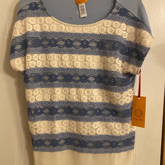 Ruby Rd Sz S Top-Blue Traveler Style MSRP $62 NWT 😊😊 - Picture 4 of 10